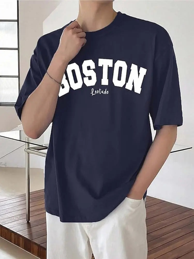 Man Cotton Blend Oversized T Shirt