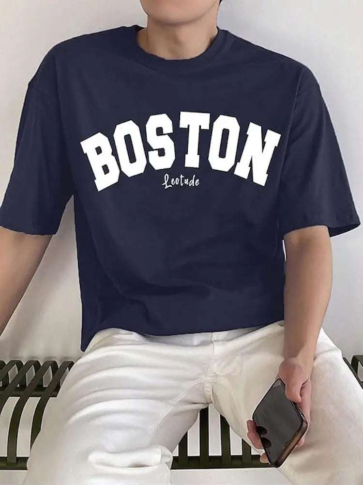 Man Cotton Blend Oversized T Shirt