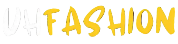 Yellow 'UH FASHION' text on a black background