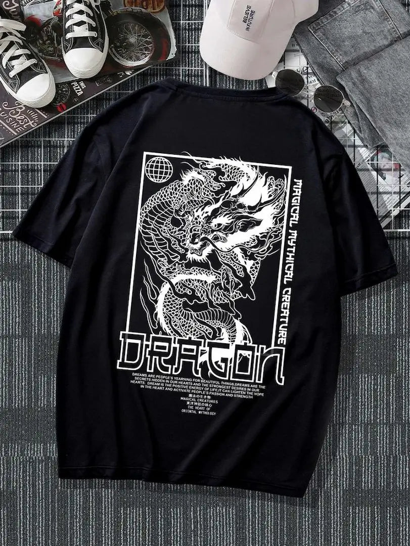 Guys Dragon Print Tee