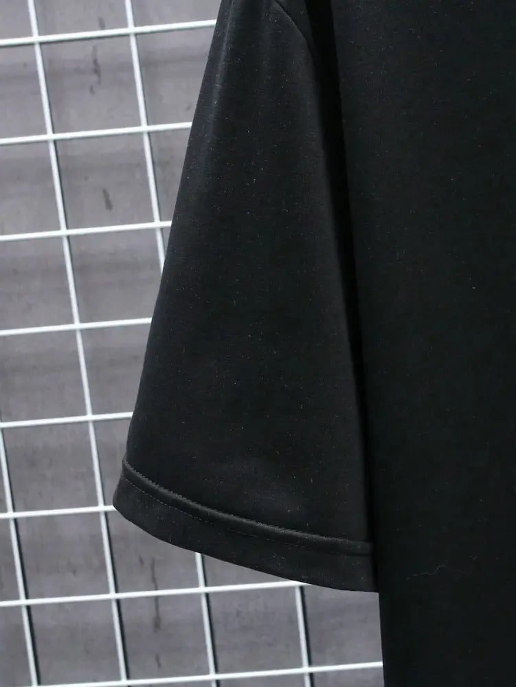 Drop-Shoulder Typographic Back and Chest Print Oversized Fit T-shirts