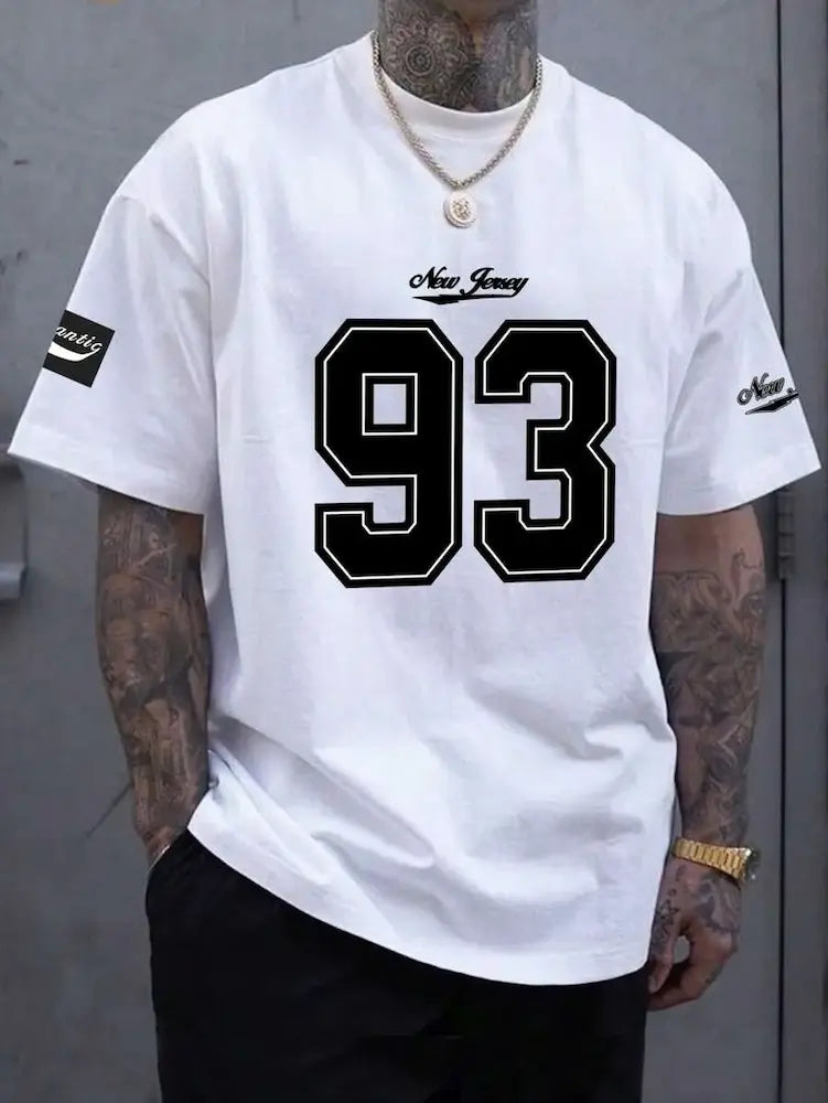 Men Printed Round Neck Cotton Blend Black T-Shirt