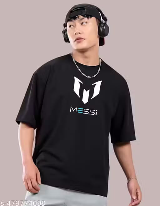 Men's Oversized Tee (Messi) Printed